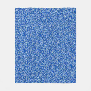 Bauernhaus einfaches Blumenmuster in blau Fleecedecke