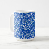 Bauernhaus einfaches Blumenmuster in blau Kaffeetasse (Vorderseite Links)