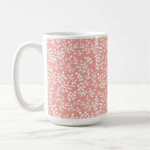Bauernhaus einfaches Blumenmuster in Rosa Kaffeetasse
