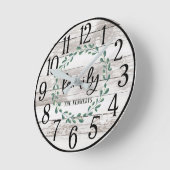 Bauernhaus Familie Name Custom Clock Runde Wanduhr (Winkel)