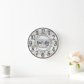 Bauernhaus Familie Name Custom Clock Runde Wanduhr (Zuhause)