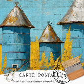 Bauernhaus Floral Rustikale Vintage Textur Decoupa Geschenkpapier Set