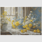 Bauernhaus Floral Rustikale Vintage Textur Decoupa Seidenpapier (Vorderseite)