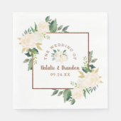 Bauernhaus Fresh Rustic Country Wedding Monogram Serviette (Vorderseite)