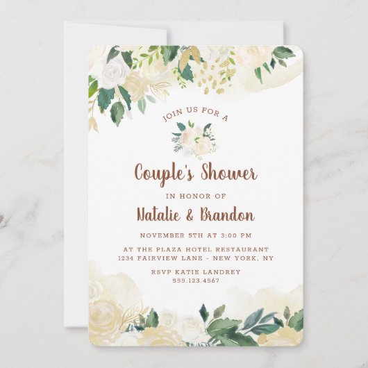 Bauernhaus Fresh Rustic Couple's Polterabend Einladung (Vorderseite)