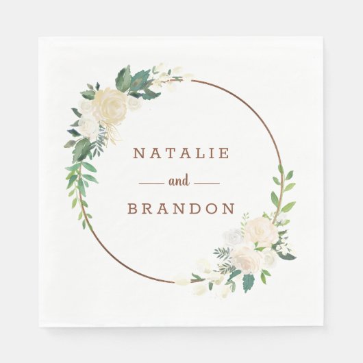 Bauernhaus Frische Rustikale Country Monogram Dinn Serviette (Vorderseite)