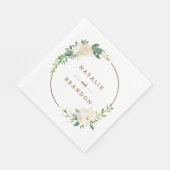 Bauernhaus Frische Rustikale Country Monogram Dinn Serviette (Ecke)