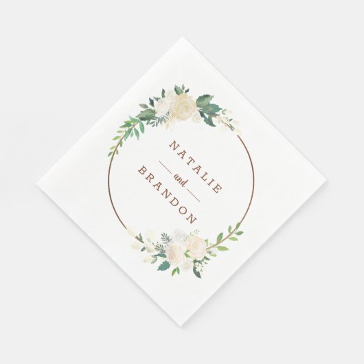 Bauernhaus Frische Rustikale Country Monogram Dinn Serviette (Ecke)