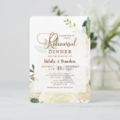 Bauernhaus Frische Rustikale Probe Abendessen Einladung (Stehend Vorderseite)