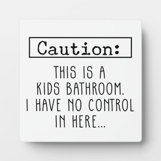 Bauernhaus Funny Caution Kinderzeichen Fotoplatte (Vorderseite)