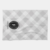 Bauernhaus Grau Buffalo Karo Personalisiert Famili Geschirrtuch (Horizontal)