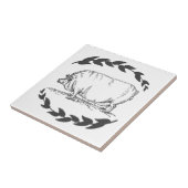 Bauernhaus-graues Sau-Schwein u. Lorbeer Fliese (Seite)