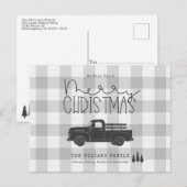 Bauernhaus Gray Buffalo Kariert Merina Weihnachtsk Postkarte (Vorne/Hinten)