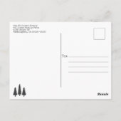 Bauernhaus Gray Buffalo Kariert Merina Weihnachtsk Postkarte (Rückseite)