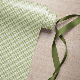 Bauernhaus Green Tartan Kariert Geschenkpapier