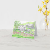 Bauernhaus-Grußkarte Karte (Gelbe Blume)