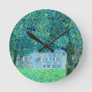 Bauernhaus Gustav Klimt in Oberösterreich Runde Wanduhr