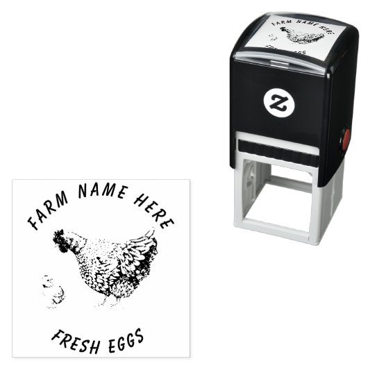 Bauernhaus Hen | Eierfamilie Permastempel (Beispiel)