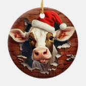 Bauernhaus Holiday Deco - 3D Keramik Ornament (Hinten)