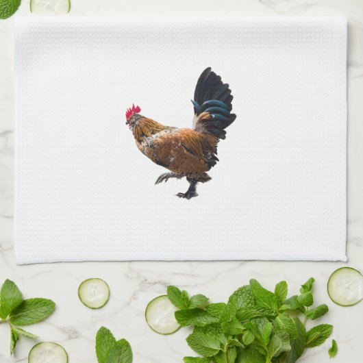 Bauernhaus-Huhnhandtuch Geschirrtuch (Gefaltet)