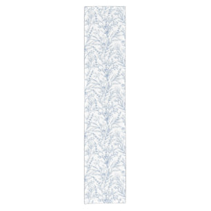 Bauernhaus Hütte Blau und Weiß Botanisch Kurzer Tischläufer