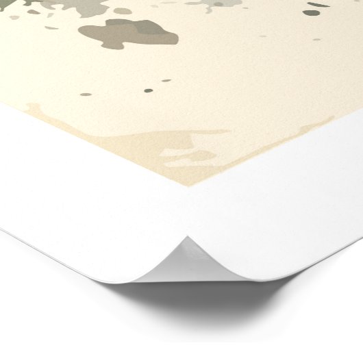 Bauernhaus im Stil einer Aquarellmalerei Poster (Ecke)