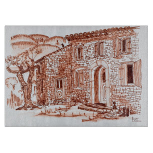 Bauernhaus in der Nähe von Grasse Provence, Fran Schneidebrett