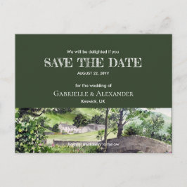 Bauernhaus in der Nähe von Thirlmere Wedding Save  Ankündigungspostkarte