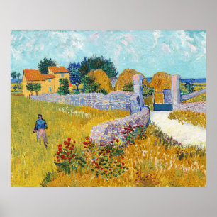 Bauernhaus in der Provence (1888) von Vincent Van  Poster