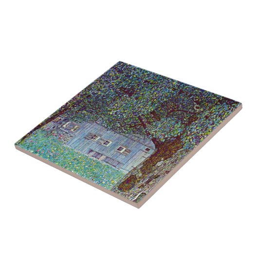 Bauernhaus in Oberösterreich bei Gustav Klimt Fliese (Seite)