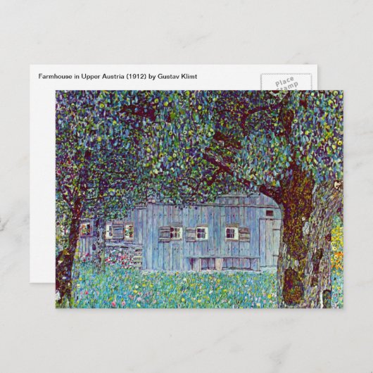 Bauernhaus in Oberösterreich bei Gustav Klimt Postkarte (Vorne/Hinten)