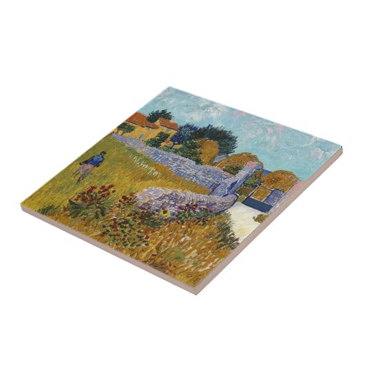 Bauernhaus in Provence (1888) von Vincent Van Gogh Fliese (Seite)