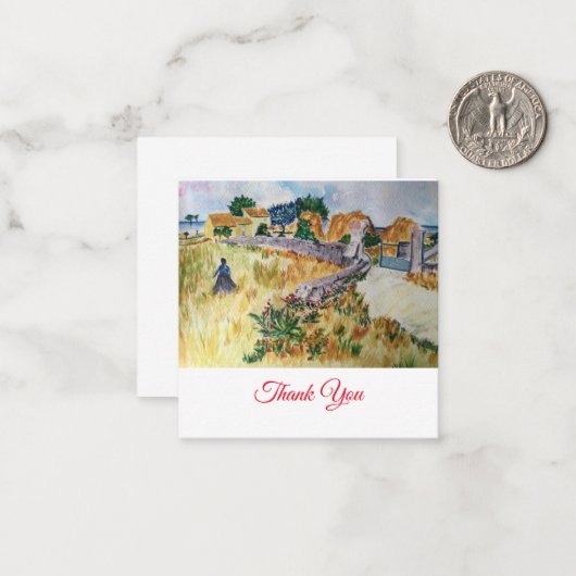 Bauernhaus in Provence im Stil von Van Gogh Mitteilungskarte (Vorderseite/Rückseite Beispiel)