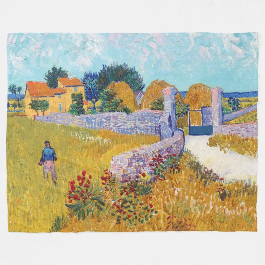 Bauernhaus in Provence, Van Gogh Fleecedecke (Vorderseite (Horizontal))
