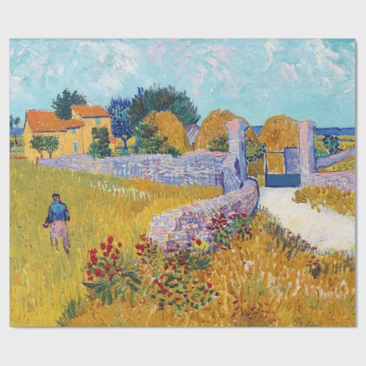 Bauernhaus in Provence, Van Gogh Geschenkpapier (Flach)
