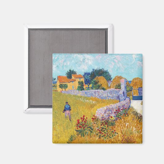 Bauernhaus in Provence, Van Gogh Magnet (Vorderseite/Rückseite)