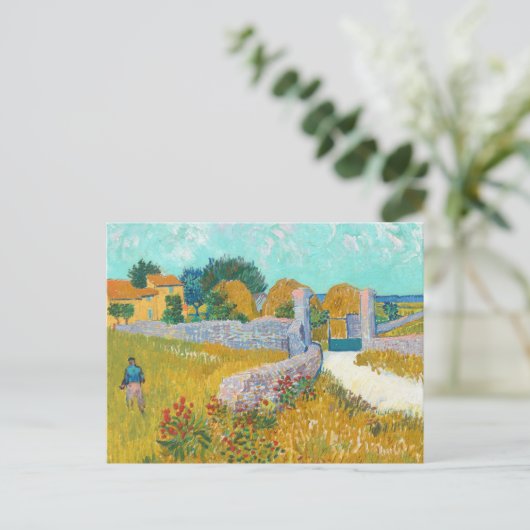 Bauernhaus in Provence von van Gogh: Postkarte (Stehend Vorderseite)