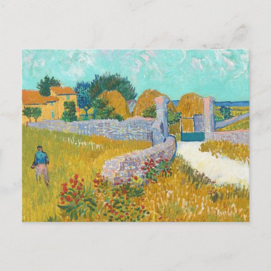 Bauernhaus in Provence von van Gogh: Postkarte (Vorderseite)