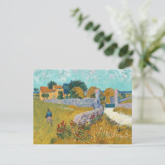 Bauernhaus in Provence von Vincent Van Gogh Postca Postkarte (Stehend Vorderseite)