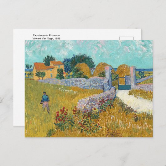 Bauernhaus in Provence von Vincent Van Gogh Postca Postkarte (Vorne/Hinten)