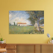 Bauernhaus in Weizenfeld-Leinwand Leinwanddruck (Insitu (Wohnzimmer))