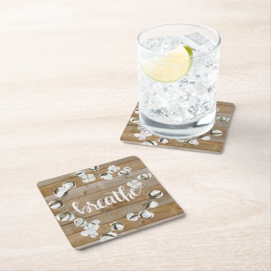 Bauernhaus Inspiration - atmen Rechteckiger Pappuntersetzer (Vor Ort)