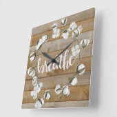 Bauernhaus-Inspiration - atmen Sie Quadratische Wanduhr (Winkel)
