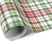 Bauernhaus-kariertes Weihnachten Geschenkpapier (Rolleneckpunkt)