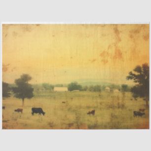 Bauernhaus Küche Kuh Decoupage Seidenpapier