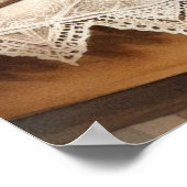 Bauernhaus Küche mit Hydrangea-Blume Poster (Ecke)