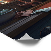 Bauernhaus Küche Print 12X12 Poster (Ecke)