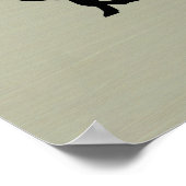 Bauernhaus Kuh Silhouette Texturierte Poster (Ecke)