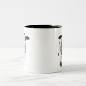 Bauernhaus-Kuh-Tasse Zweifarbige Tasse (Mittel)