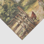 Bauernhaus mit Hühnerdekoupage Seidenpapier (Ausschnitt)